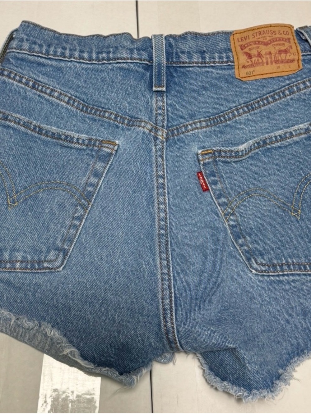 Levi's Light Blue Denim Cutoff Shorts